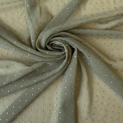 KOSULJAR S MUSLIN CREP DROPS DSN # B DROPS # D MATCHA GREEN GOLD