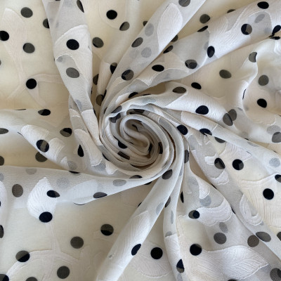 KOSULJAR S MUSLIN LEA JQD PRT DSN # M DOTS # MOONBEAM BLACK