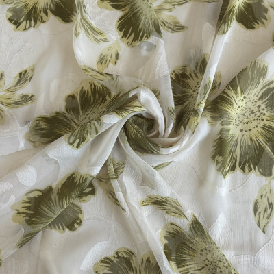KOSULJAR S MUSLIN LEA JQD PRT DSN # B FLOWER # GREEN WHITE