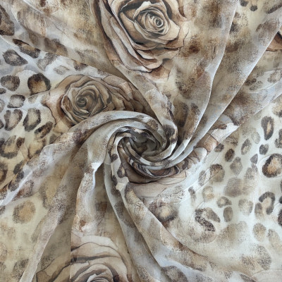 KOSULJAR S MUSLIN LEA JQD PRT DSN # FLOWER&ANIMAL # BEIGE