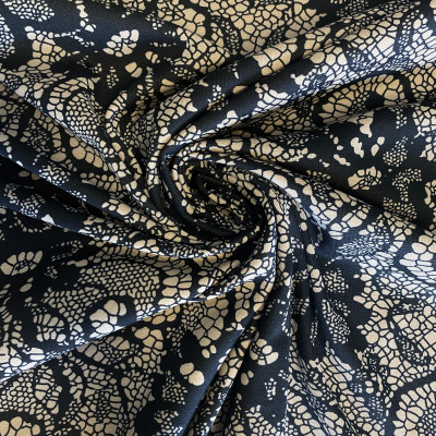 PONTE ROMA S PRT DSN # 22412 # LACE BEIGE BLACK