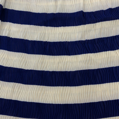 KOSULJAR S CHIFFON PLISE PRT DSN # STR # BLUE