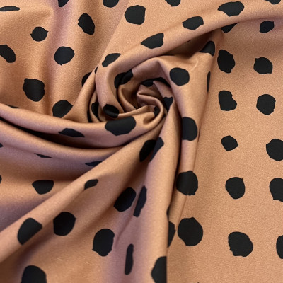 KEPER STRECH SATEN DGT PRT DSN # ANIMAL DOTS # AMBER BLOND BLACK
