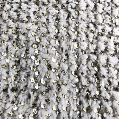 SLJOKICE S FUR SEQUIN MIX DSN # 7879 # BEIGE GOLD