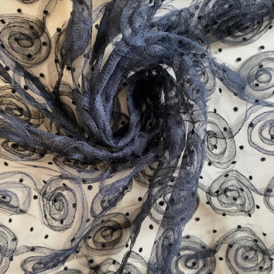 TIL S ROSES DOT EMB DSN # 3D ROSES # BLACK