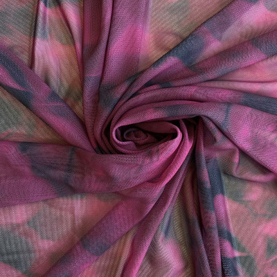 TIL S MESH DGT PRT DSN # MARBLE ROSES # PURPLE