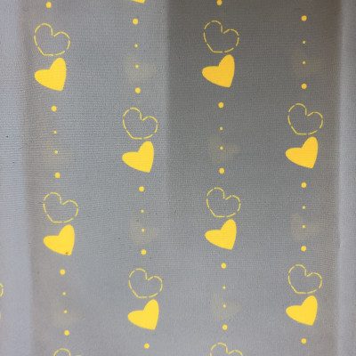 RAINCOAT S DGT PRT DSN # HEARTS # BLUE YELLOW