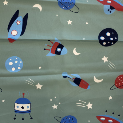 RAINCOAT S DGT PRT DSN # ROCKET # SEA BLUE