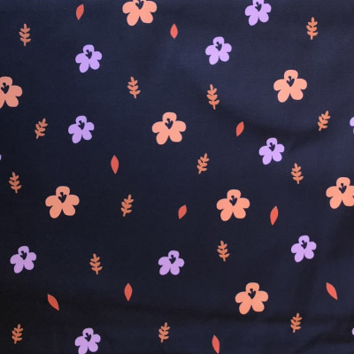 RAINCOAT S DGT PRT DSN # S FLOWERS # LAVANDER