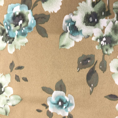 KOSULJAR S ANYA SATIN PRT DSN # SOFT FLORAL # BEIGE