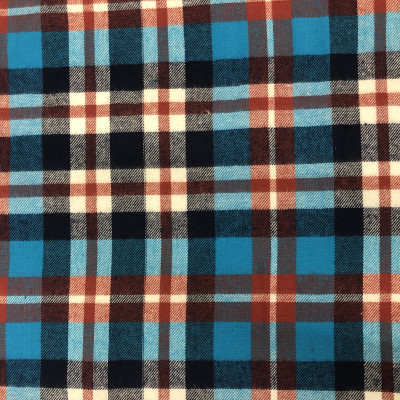 KOSULJAR CO FLANNEL VIS OXFORD DSN # 01481 TOURQUISE