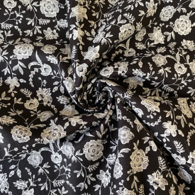 KOSULJAR CO POP LEA PRT DSN # 165 FLOWER # BLACK