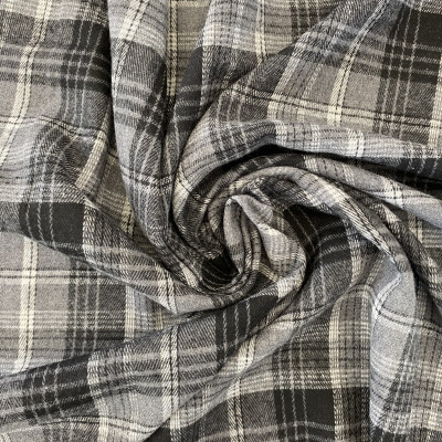 KOSULJAR CO FLANNEL MIX OXFORD DSN # 1334 CHECKS # GRAY BLACK