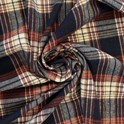 KOSULJAR CO FLANNEL MIX OXFORD DSN # 6118 CHECKS # NAVY RED