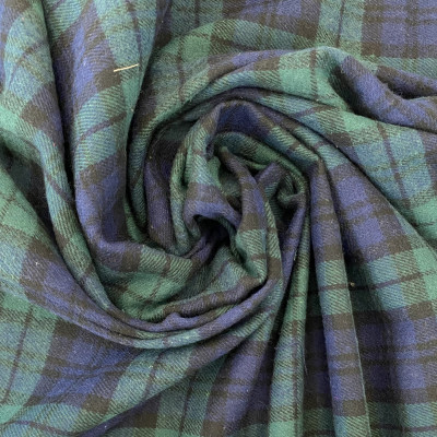 KOSULJAR CO FLANNEL MIX OXFORD DSN # 546 CHECKS # GREEN BLUE