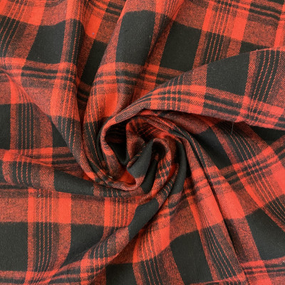 KOSULJAR CO FLANNEL MIX OXFORD DSN # 1523 CHECKS # RED BLACK