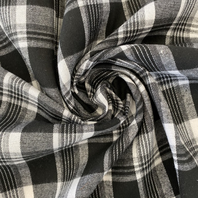 KOSULJAR CO FLANNEL MIX OXFORD DSN # 1523 CHECKS # BLACK WHITE