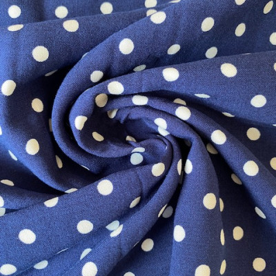 KOSULJAR VIS CHALIS PRT DSN # 79 # DOTS L NAVY WHITE