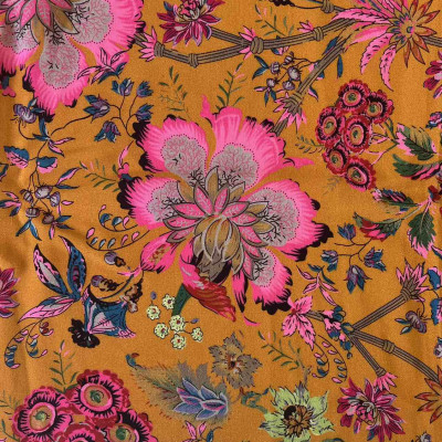 KOSULJAR VIS CHALIS DGT PRT DSN # AUTUMN FLOWERS # GOLDEN PINK