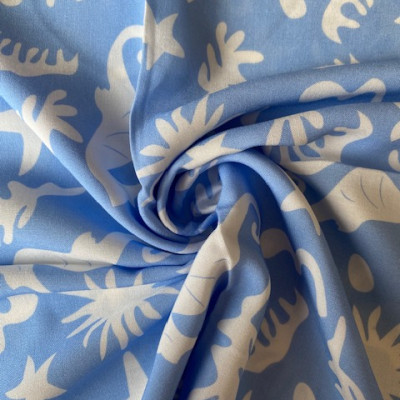 KOSULJAR VIS CHALIS DGT PRT DSN # SEAHORSE STARS # BLUE BELL OFF WHITE