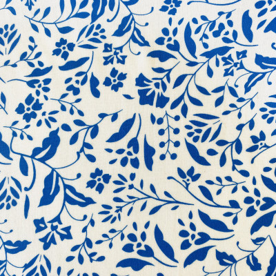 KOSULJAR VIS CHALIS DGT PRT DSN # S FLOWERS # WHITE OFF BLUE