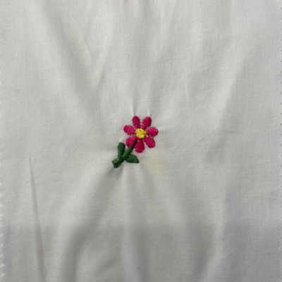 KOSULJAR CO POP EMB DSN # S FLOWERS # WHITE PINK