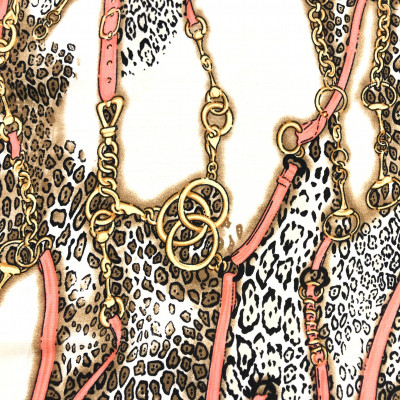 KOSULJAR S KARENA PRT DSN # 757 ANIMAL CHAINS # ROSE WHITE OFF
