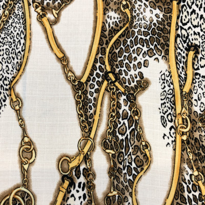 KOSULJAR S KARENA PRT DSN # 757 ANIMAL CHAINS # GOLD WHITE OFF