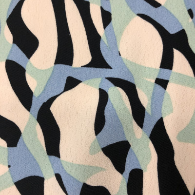 KOSULJAR S SHINY MORROCO PRT DSN # 4 # ZEBRA AQUA