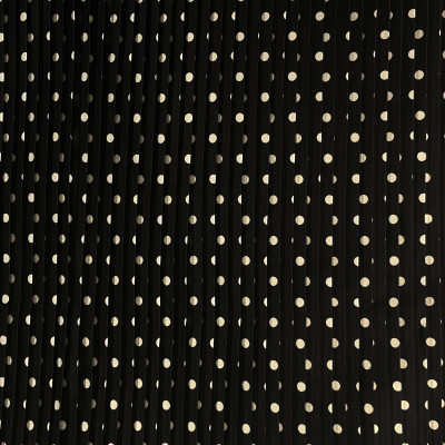 KOSULJAR S SATEN STREC PLISE PRT DSN # 79 DOTS # BLACK WHITE OFF