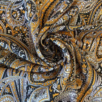 KOSULJAR S PEACH DGT PRT DSN # B PAISLEY # BLACK YELLOW