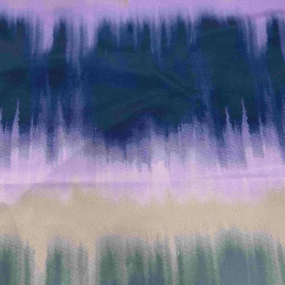 KOSULJAR S SATEN HANA DGT PRT DSN # TIE DYE LINE # INDIGO LAVANDA