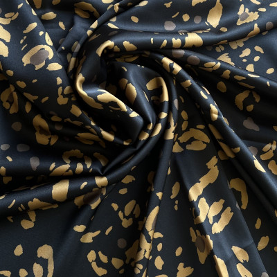 KOSULJAR S SATEN HANA DGT PRT DSN # LEOPARD # BLACK NUGGET GOLD