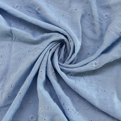 KOSULJAR VIS RYN 22073B EMB DSN # FLOWERS # BLUE