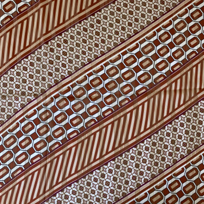 KOSULJAR S MUSLIN LRX DGT PRT DSN # GEO LINES # BROWN BURGUNDY
