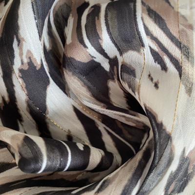 KOSULJAR S MUSLIN LRX DGT PRT DSN # STRIPED ZEBRA # PARDO BLACK