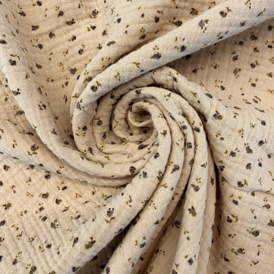 KOSULJAR CO MUSLIN PRT DSN # S FLOWERS # NATURAL