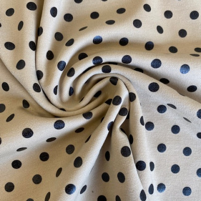 PONTE ROMA VIS L J FOIL PRT DSN # SPOTS BLACK F # SHIFTING SAND