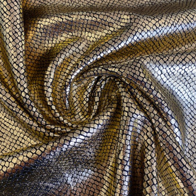 PONTE ROMA VIS L J FOIL PRT DSN # ALLOVER GOLD F # BLACK