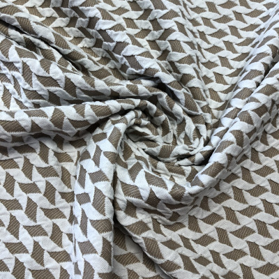 JQD KNIT V KORS DSN # GEO 9915 # BEIGE WHITE