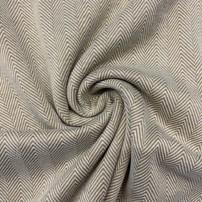 JQD KNIT V KORS DSN # HERRINGBONE 14589 # BEIGE WHITE