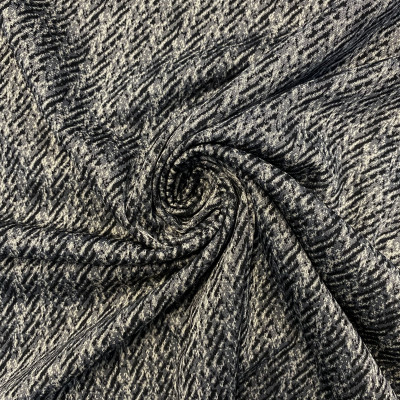 JQD KNIT V KORS DSN # NEW HERRINGBONE # BLACK GRAY