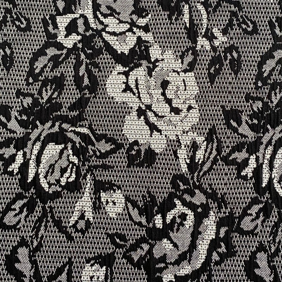 JQD KNIT V MUGLER LUX DSN # 1917 # FLOWERS BLACK