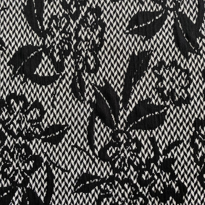 JQD KNIT V MUGLER LUX DSN # 1918 # FLOWERS BLACK