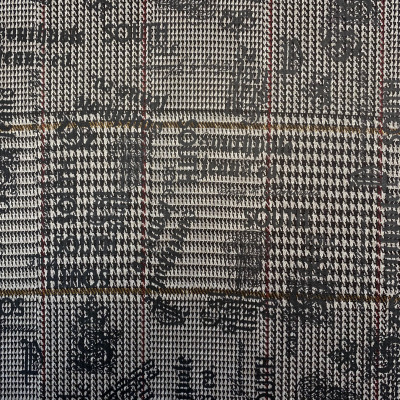 JQD KNIT S LEROY LUX DSN # 6576 CHECKS # BLACK LETTERS