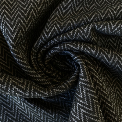 JQD KNIT V KORS H DSN # HERRINGBONE # GRAY BLACK
