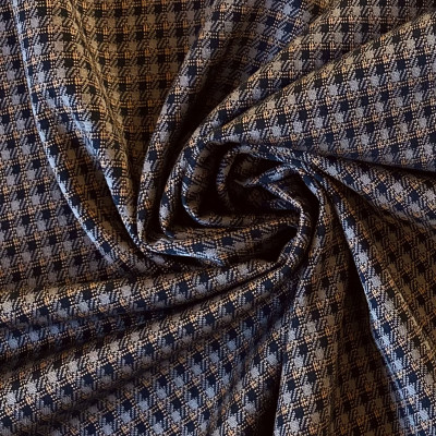JQD KNIT V KORS H DSN # S CHECKS # BROWN