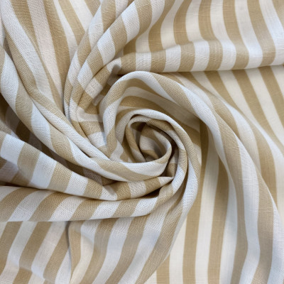 KOSULJAR V T SLUB PRT DSN # STR 2 # BEIGE WHITE