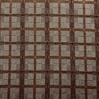 VISKOZA PL. SWEATER KNIT PRT DSN # 8064 B CHECKS # BEIGE BROWN
