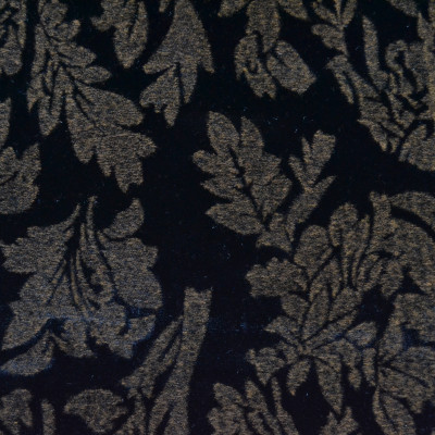 JQD S BONDED VELVET DSN # 8646 LEAVES # BLACK BROWN